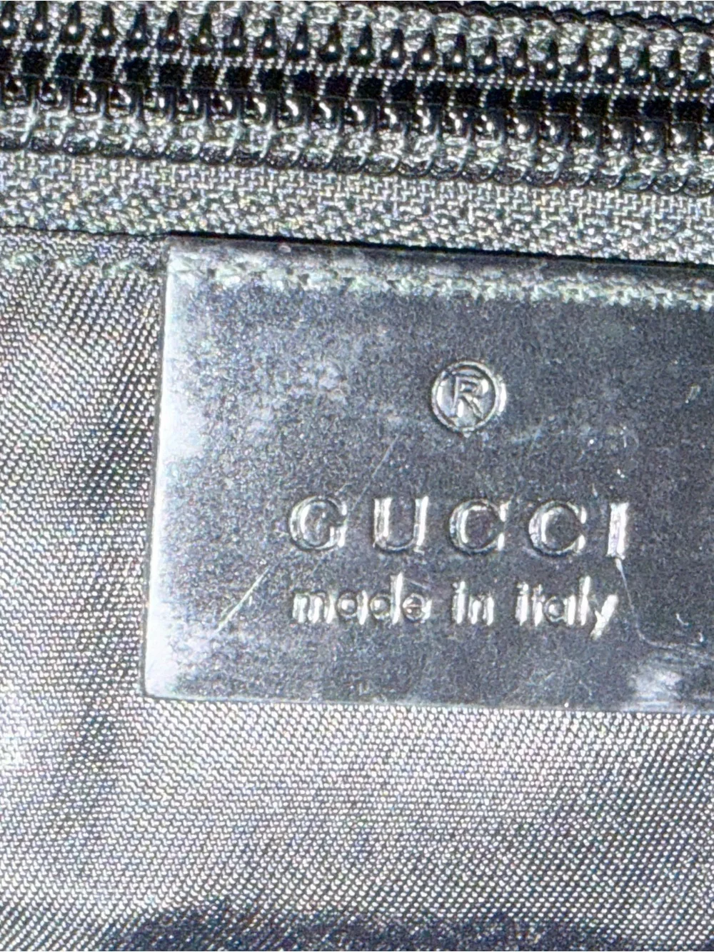 Gucci Black Leather Crossbody Briefcase with Debossed GG